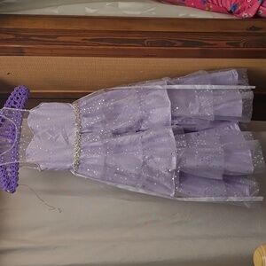 Girls formal dress, Size 7  Lavender  AB Rhinestones